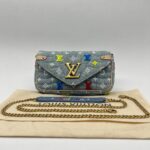 Louis Vuitton New Wave WOC Multicolor Denim Blue GHW