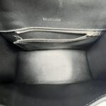 Balenciaga Hourglass Small BB All Over Logo Black Grey SHW