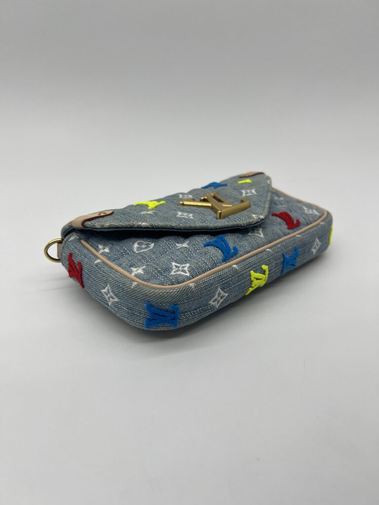 Louis Vuitton New Wave WOC Multicolor Denim Blue GHW