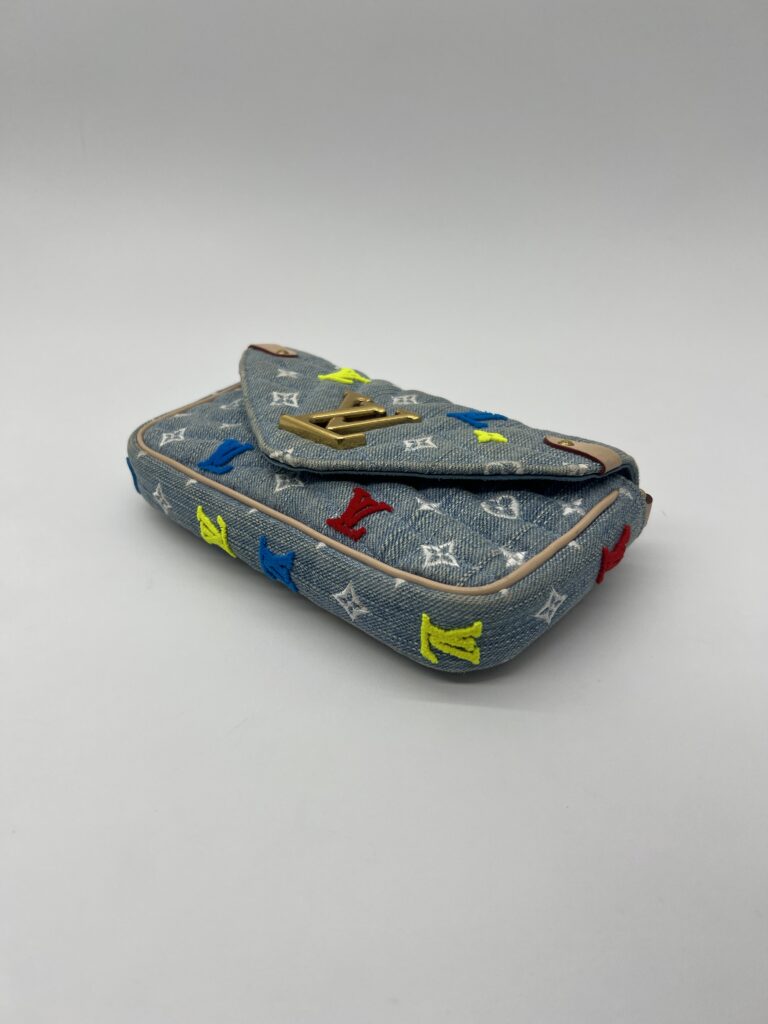 Louis Vuitton New Wave WOC Multicolor Denim Blue GHW