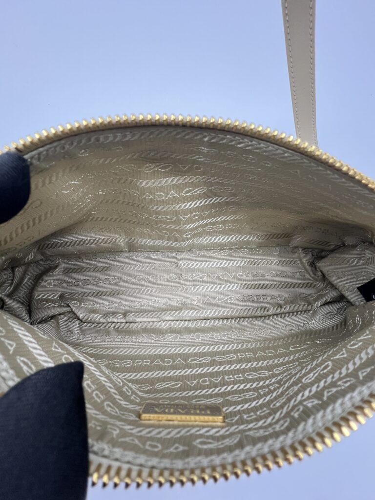 Prada Re Edition 2005 Tessuto Nylon Beige GHW