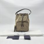 Prada Bucket Jacquard Brown GHW
