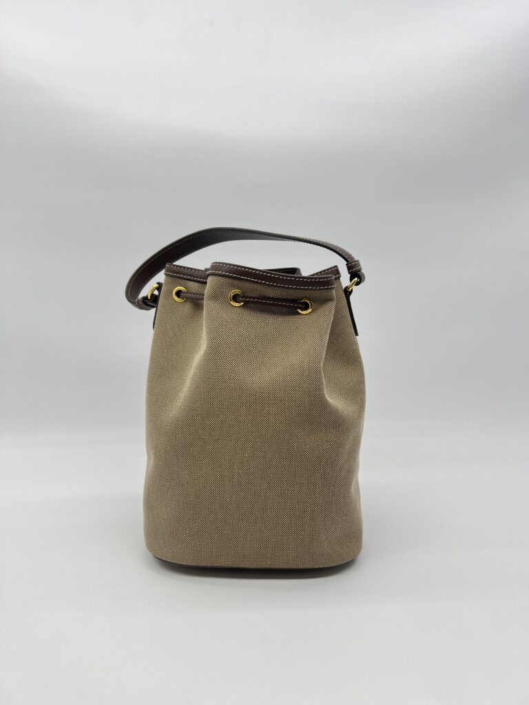 Prada Bucket Jacquard Brown GHW
