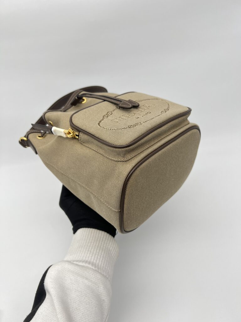 Prada Bucket Jacquard Brown GHW