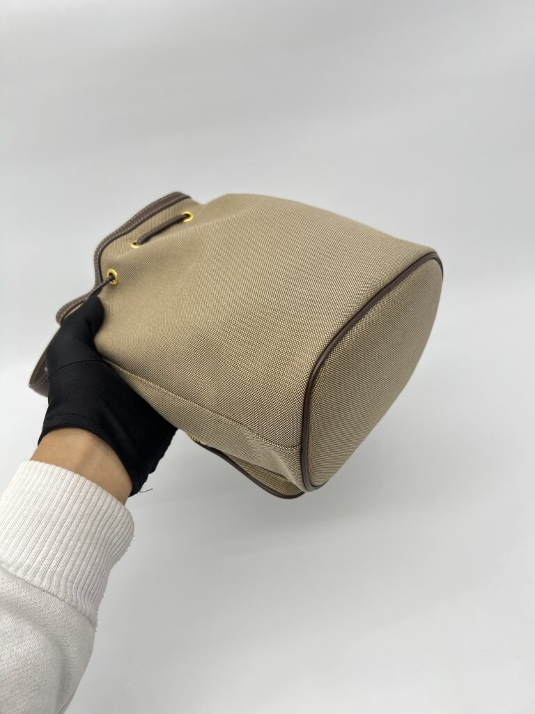 Prada Bucket Jacquard Brown GHW