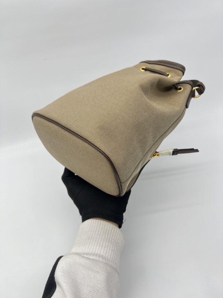 Prada Bucket Jacquard Brown GHW