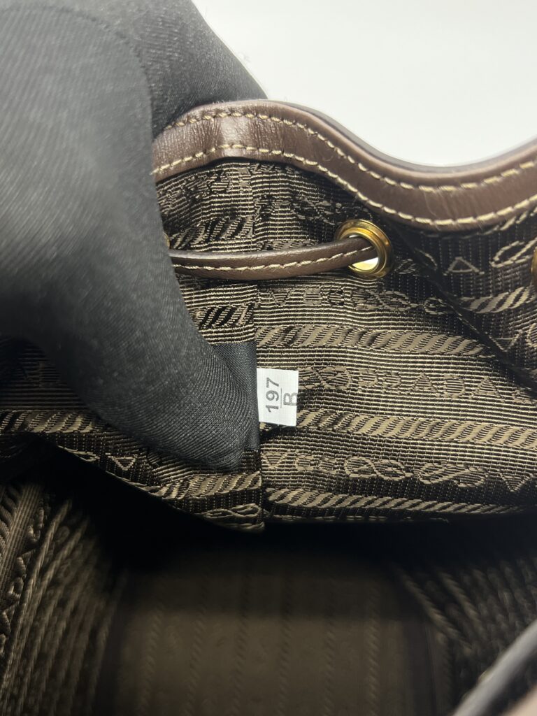 Prada Bucket Jacquard Brown GHW