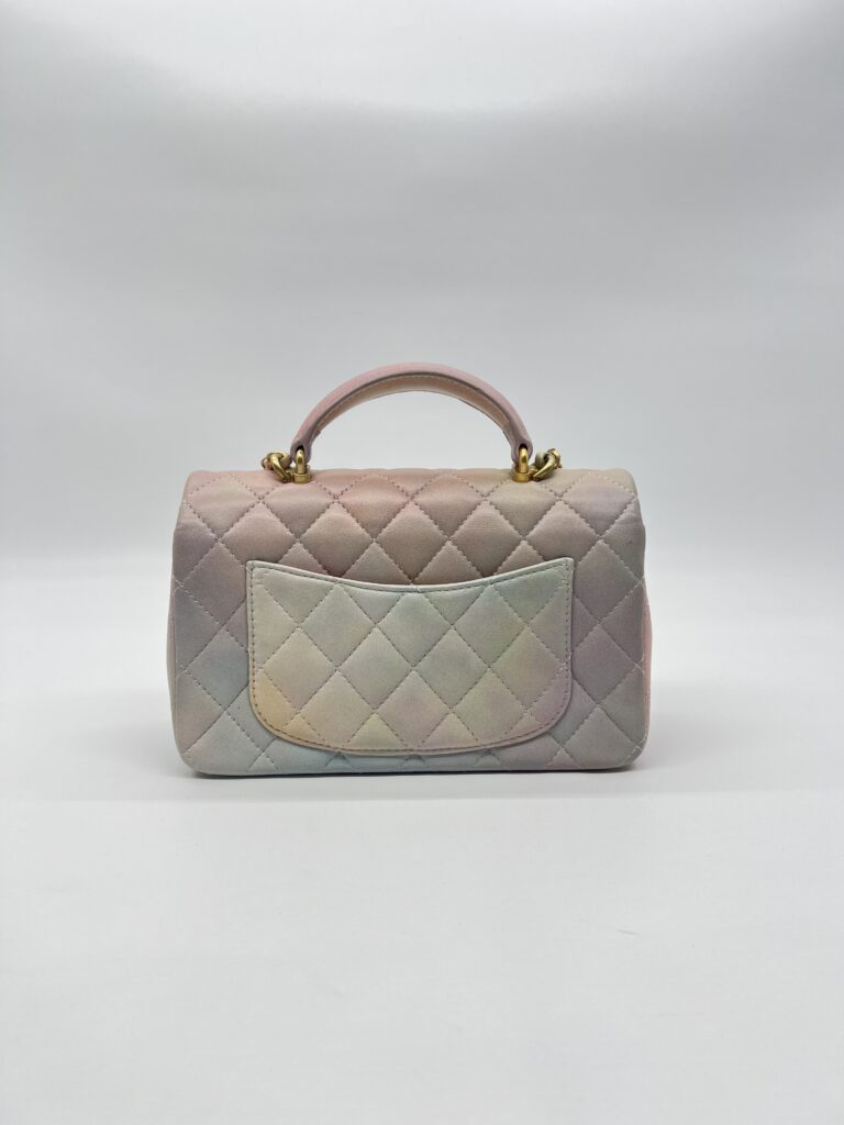 Chanel Mini Rectangle Top Handle Pink Unicorn GHW