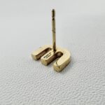Miu Miu Enameled Metal Earrings White