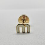 Miu Miu Enameled Metal Earrings White