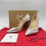 Christian Louboutin Anjalina 100 Metalic Silver