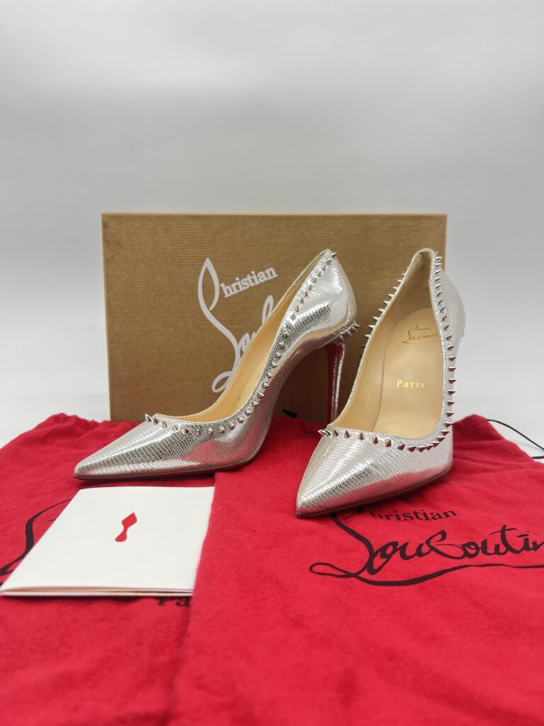 Christian Louboutin Anjalina 100 Metalic Silver