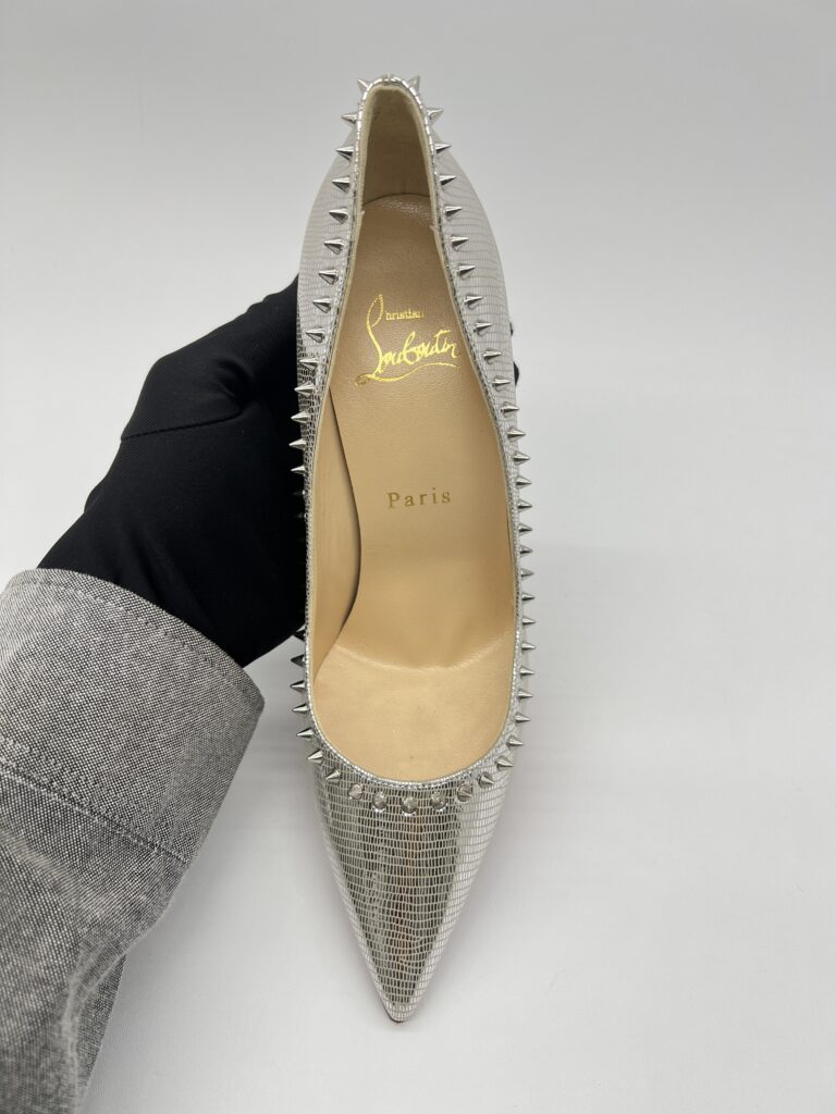 Christian Louboutin Anjalina 100 Metalic Silver