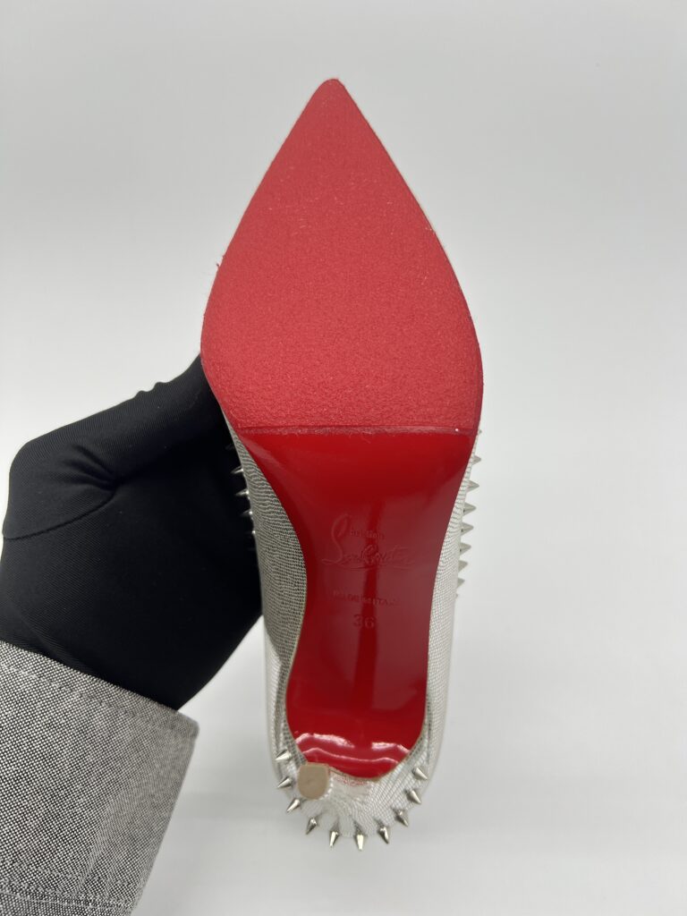 Christian Louboutin Anjalina 100 Metalic Silver