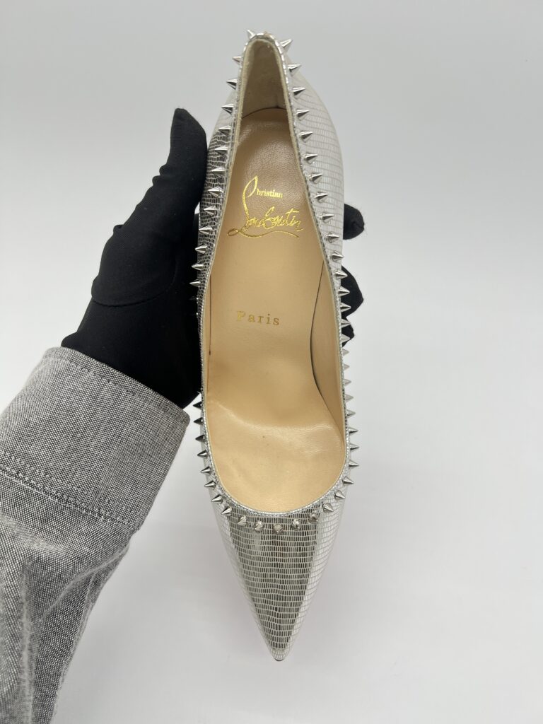 Christian Louboutin Anjalina 100 Metalic Silver