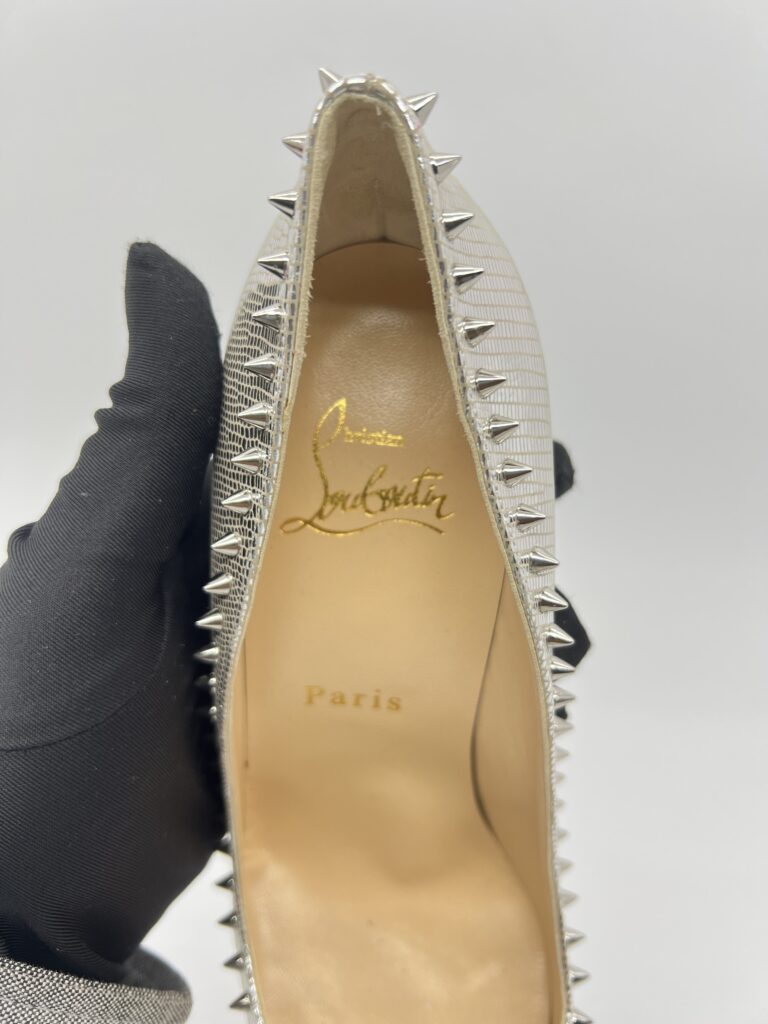 Christian Louboutin Anjalina 100 Metalic Silver