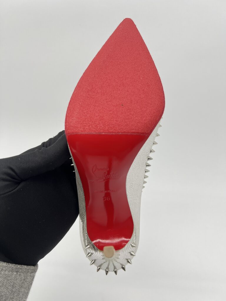 Christian Louboutin Anjalina 100 Metalic Silver