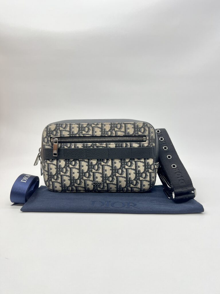 Dior Safari Belt Bag Canvas Oblique Blue SHW