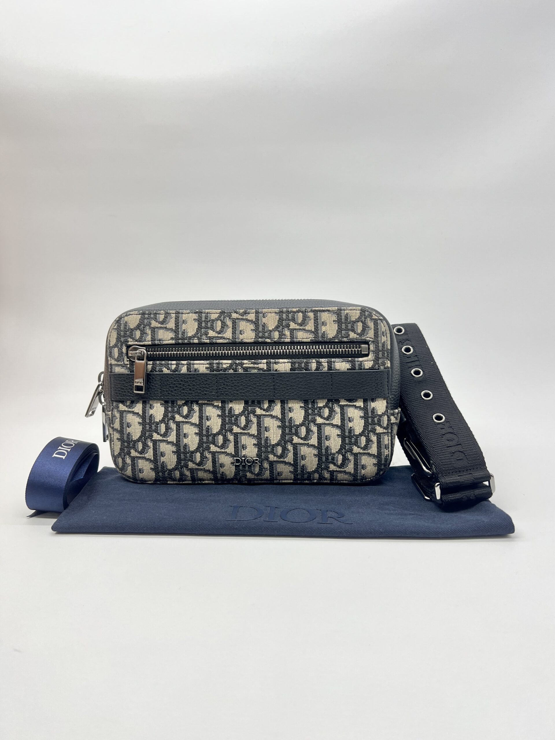 Dior Safari Belt Bag Canvas Oblique Blue SHW