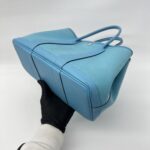 Hermes Garden Party 30 Canvas Bleu De Nord PHW