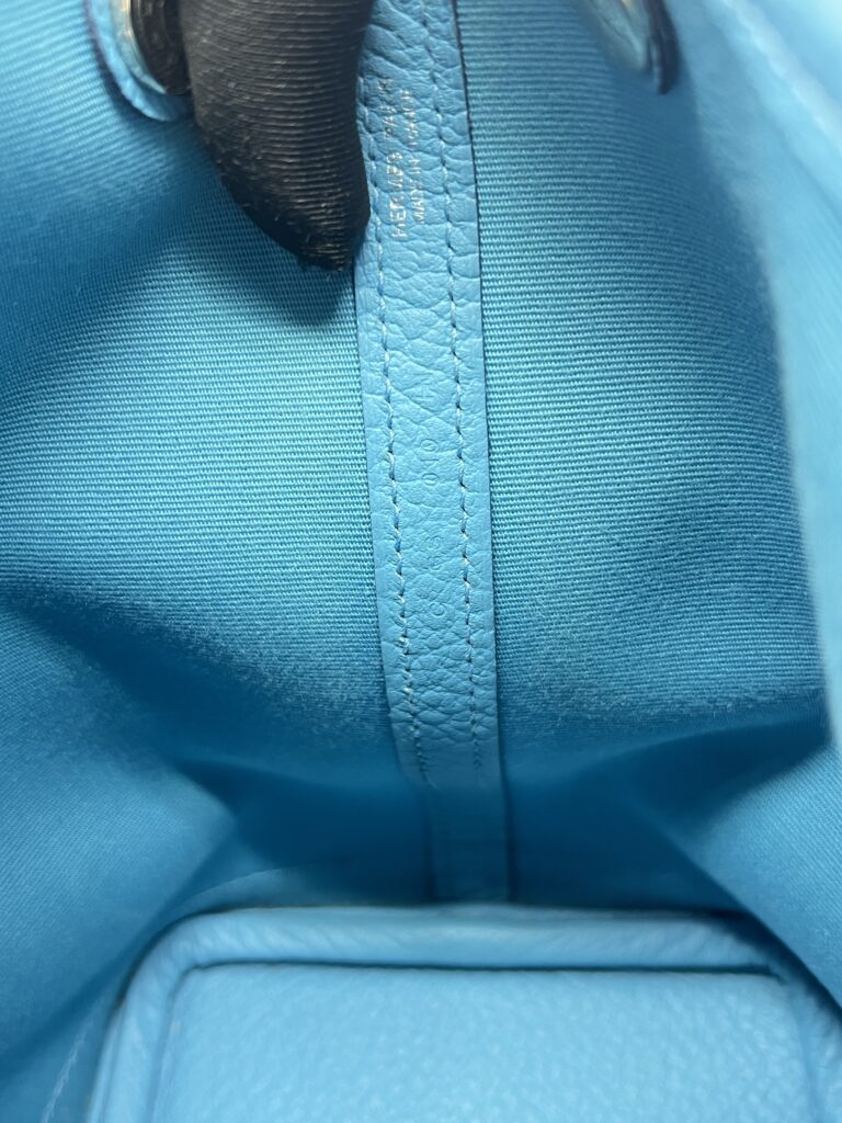 Hermes Garden Party 30 Canvas Bleu De Nord PHW