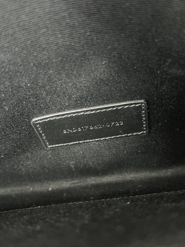 Saint Laurent Envelope Wristlet Grained Black GHW