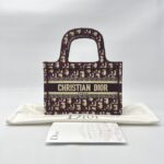 Dior Mini Book Tote Maroon Burgundy Oblique
