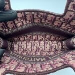 Dior Mini Book Tote Maroon Burgundy Oblique