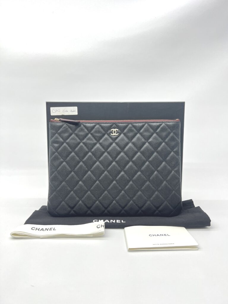 Chanel O Case Caviar Black LGHW