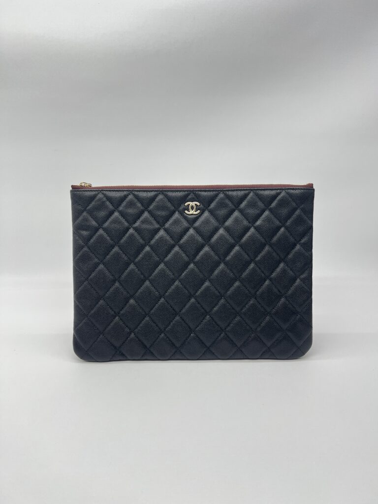 Chanel O Case Caviar Black LGHW