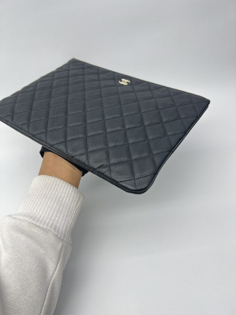 Chanel O Case Caviar Black LGHW