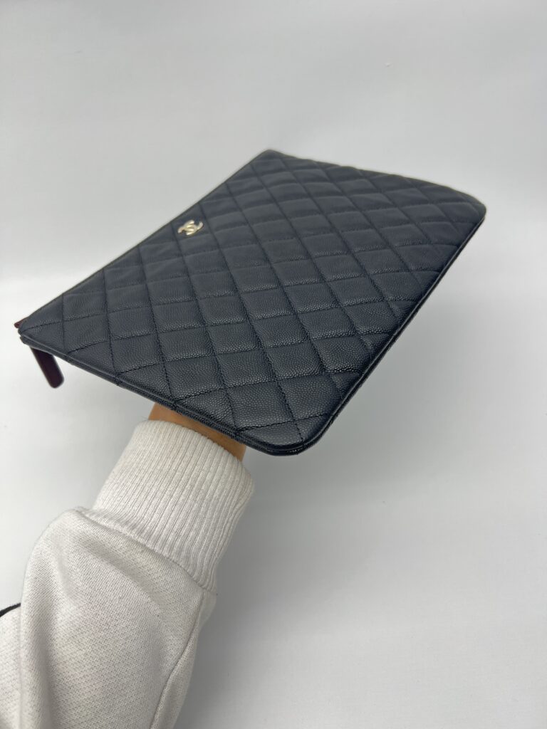 Chanel O Case Caviar Black LGHW