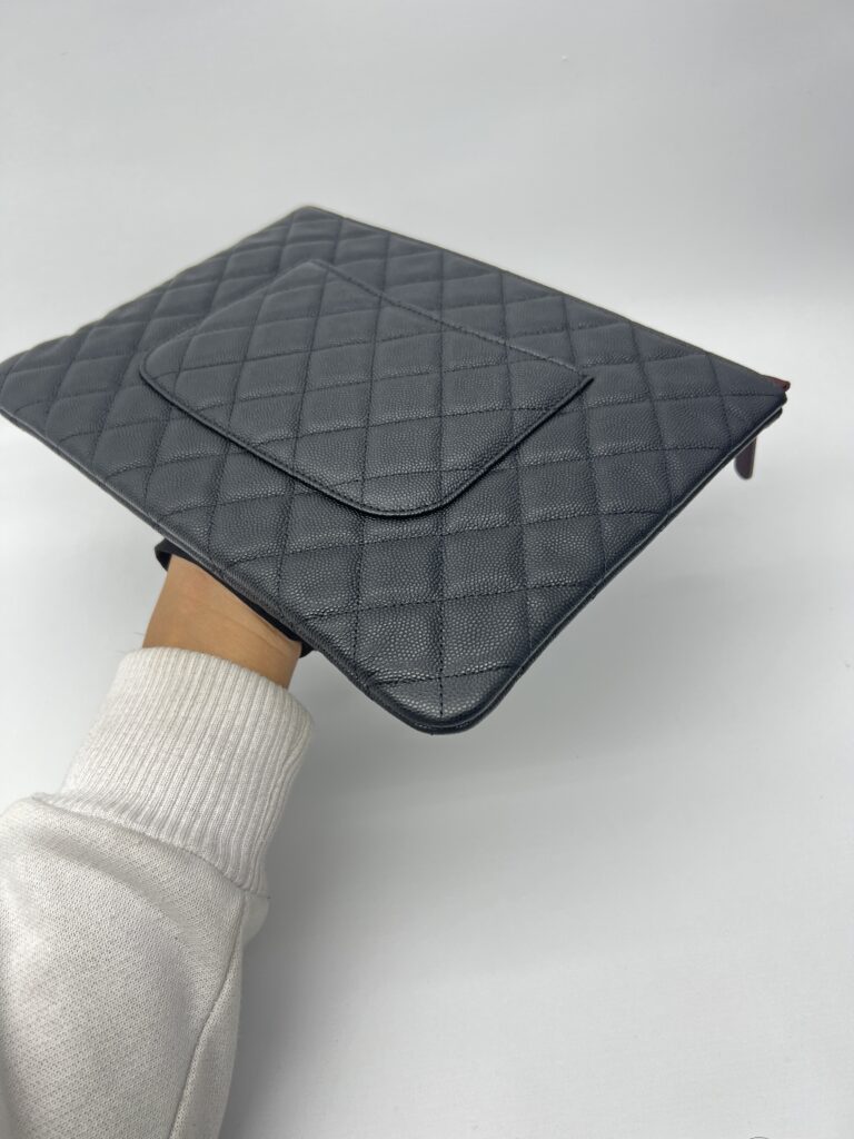 Chanel O Case Caviar Black LGHW