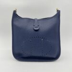 Hermes Evelyne PM 29 Clemence Bleu Sapphire GHW