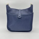 Hermes Evelyne PM 29 Clemence Bleu Sapphire GHW