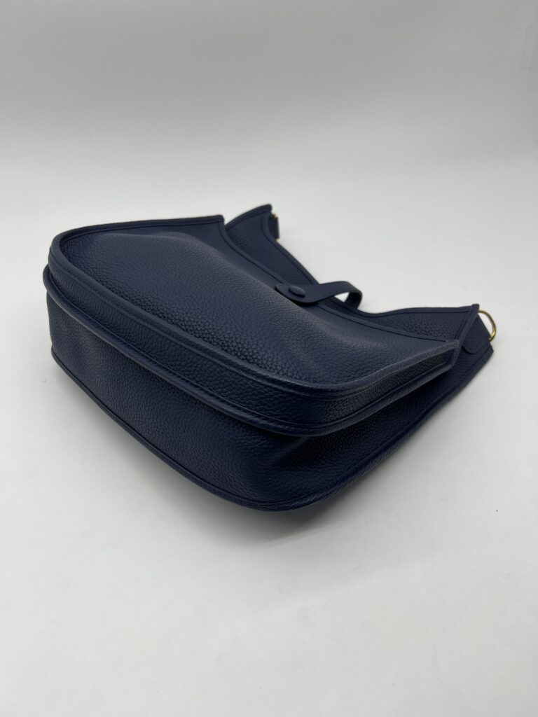 Hermes Evelyne PM 29 Clemence Bleu Sapphire GHW