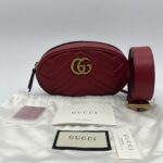 Gucci Marmont Belt Bag Red GHW