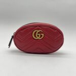 Gucci Marmont Belt Bag Red GHW