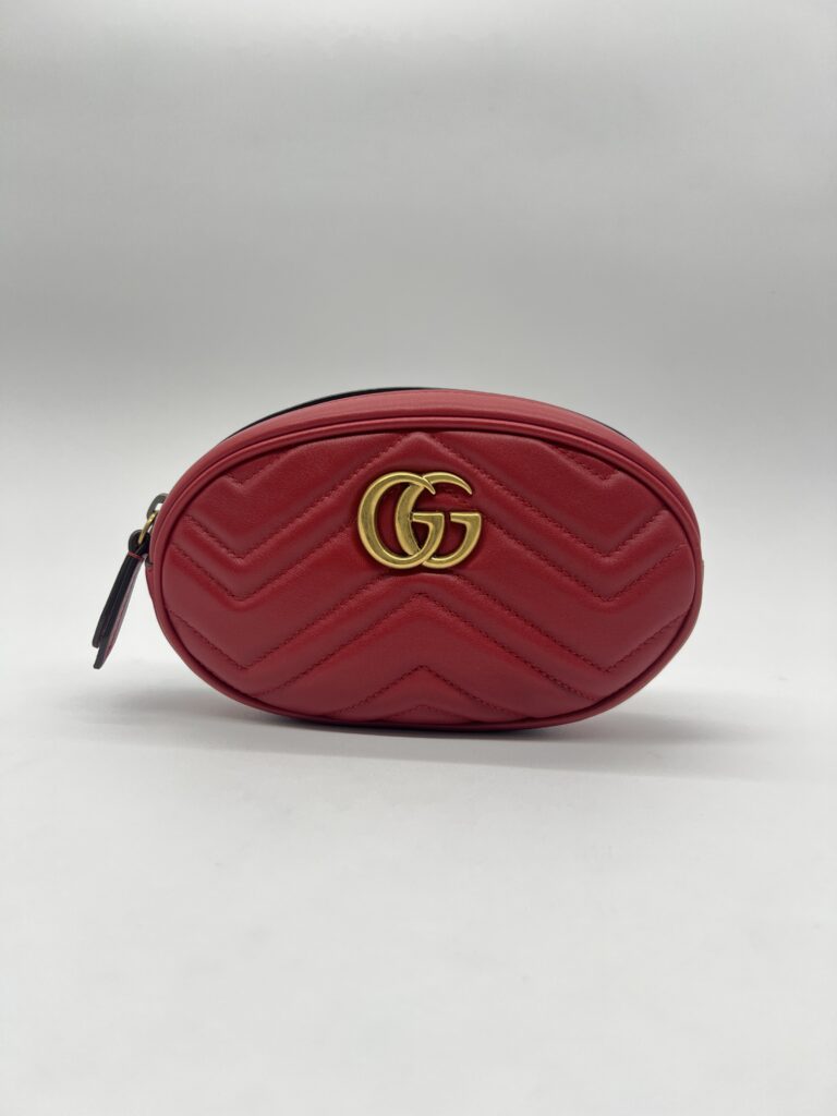 Gucci Marmont Belt Bag Red GHW
