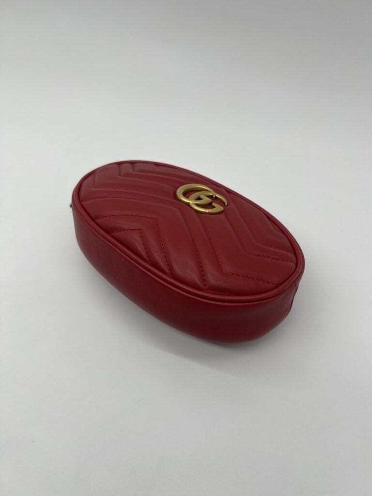 Gucci Marmont Belt Bag Red GHW