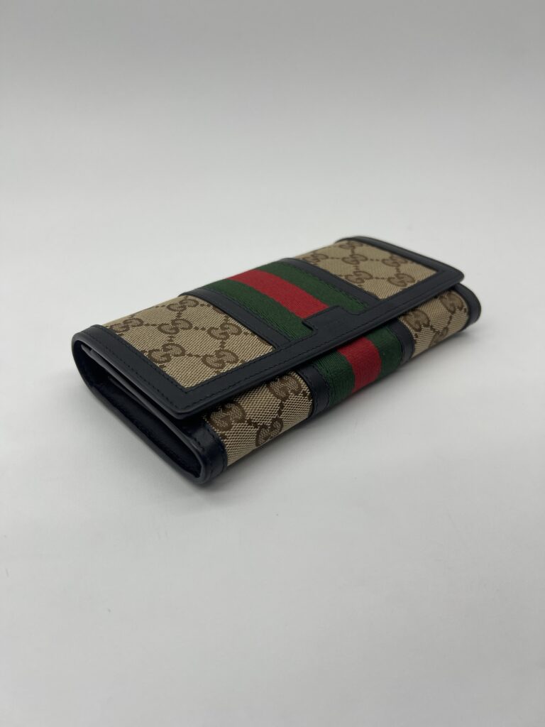 Gucci Ophidia Long Wallet GG Canvas Black GHW