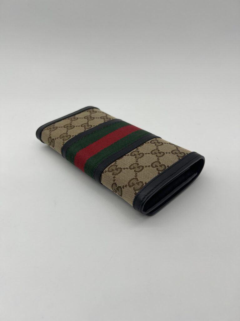 Gucci Ophidia Long Wallet GG Canvas Black GHW