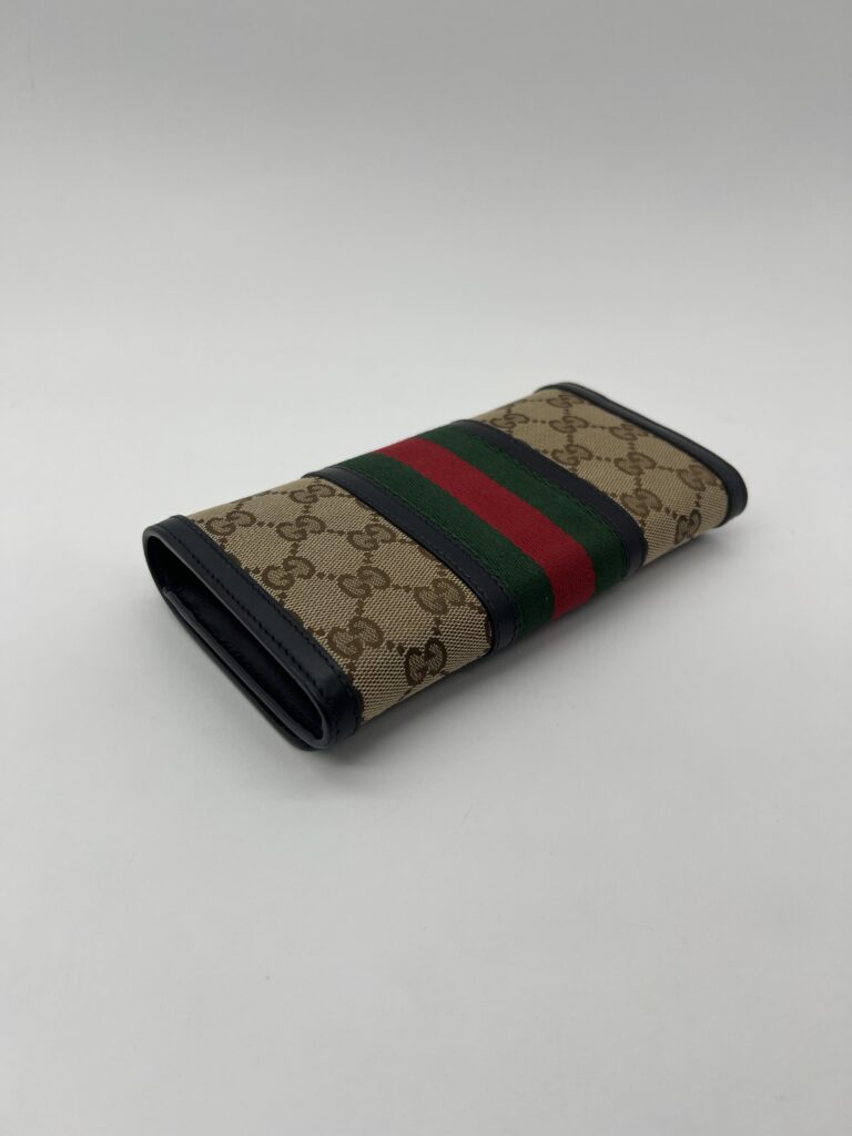 Gucci Ophidia Long Wallet GG Canvas Black GHW