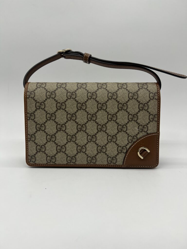 Gucci GG Emblem Continental GG Supreme Brown GHW