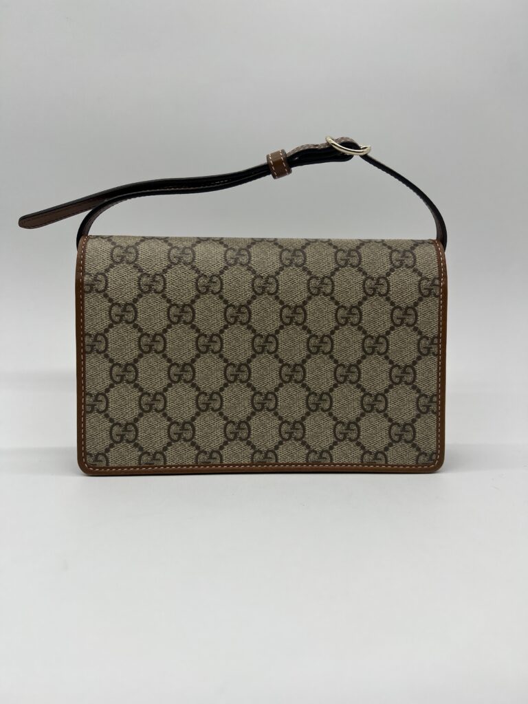 Gucci GG Emblem Continental GG Supreme Brown GHW