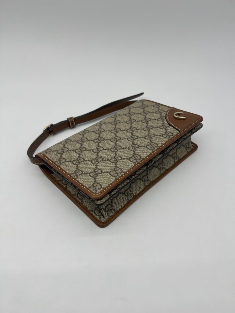 Gucci GG Emblem Continental GG Supreme Brown GHW