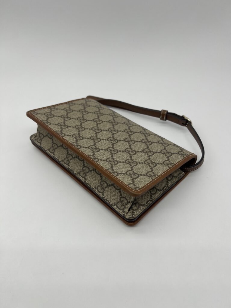 Gucci GG Emblem Continental GG Supreme Brown GHW