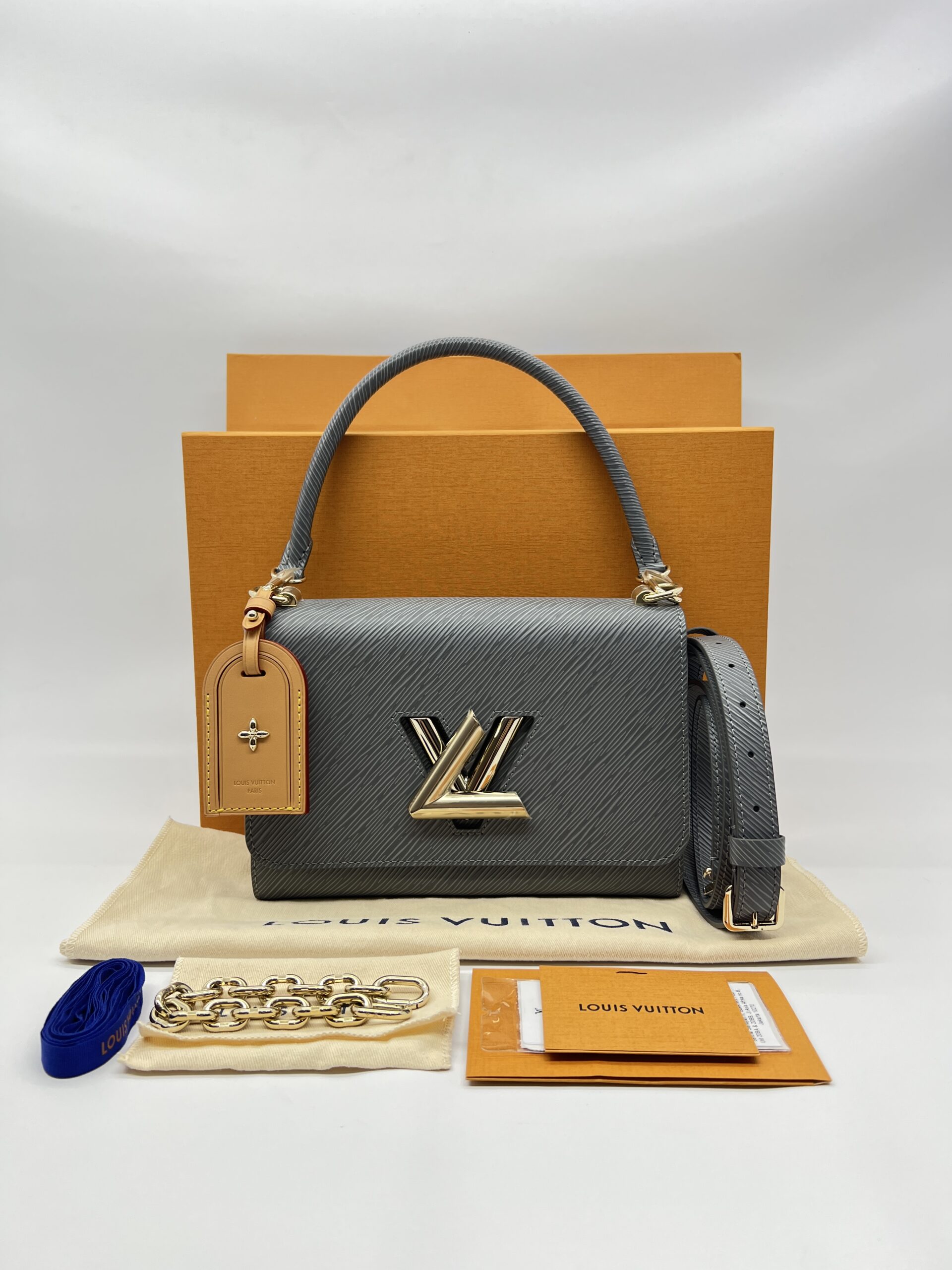 Louis Vuitton Twist MM Epi Gray GHW