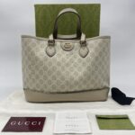 Gucci Ophidia Tote Bag GG Supreme Beige GHW