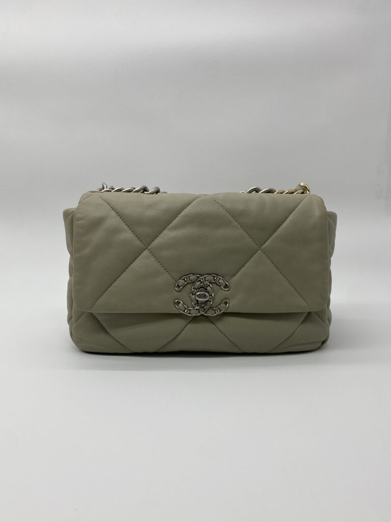 Chanel C19 Small Lambskin Light Grey SHW